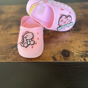 Unk Pink Dinosaur Kids Slippers